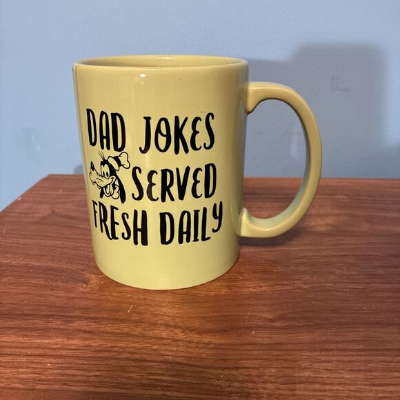Disney Other - Disney Dad Jokes Served Fresh Daily Goofy Mug Sage Olive Green